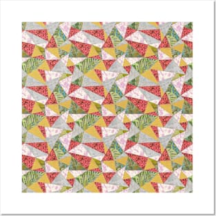 Pattern clash quilt triangle Posters and Art